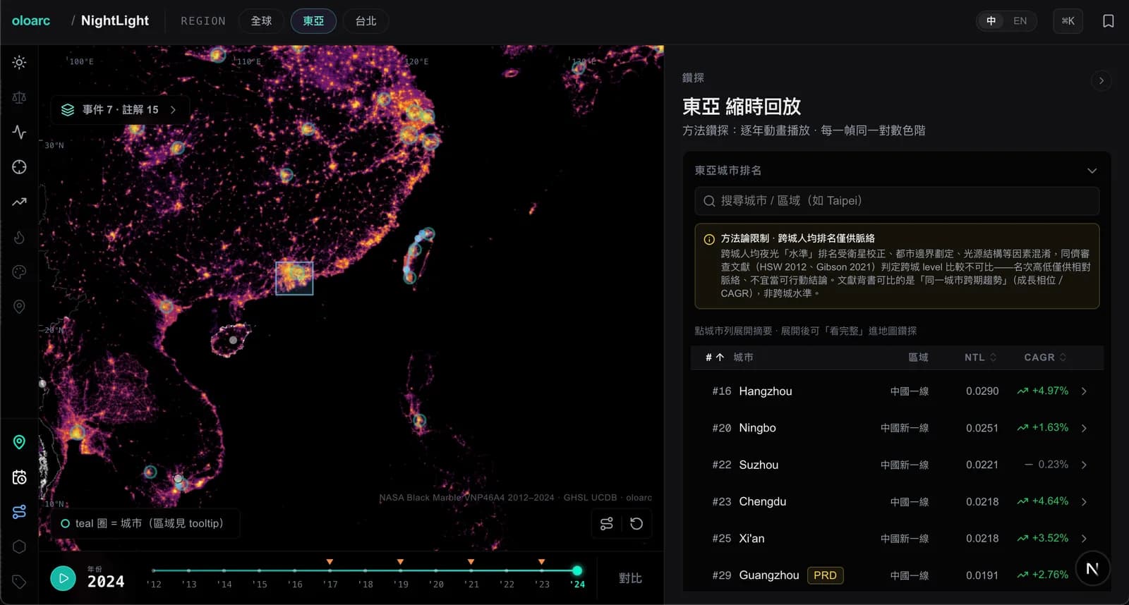 Nightlight — Cities from Space